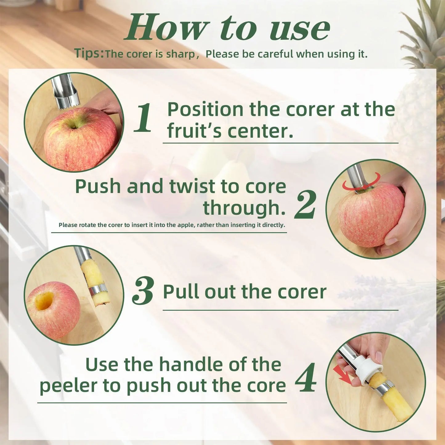 🍐Must-Have Kitchen Gadget | Core & Peel All Fruits Easily