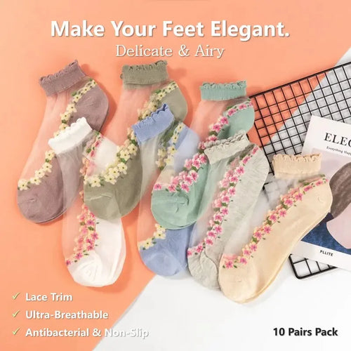 🥳SUMMER HOT SALE🥳💞50K+ SOLD!🔥Floral Lace Women's Spring Summer Ankle Socks