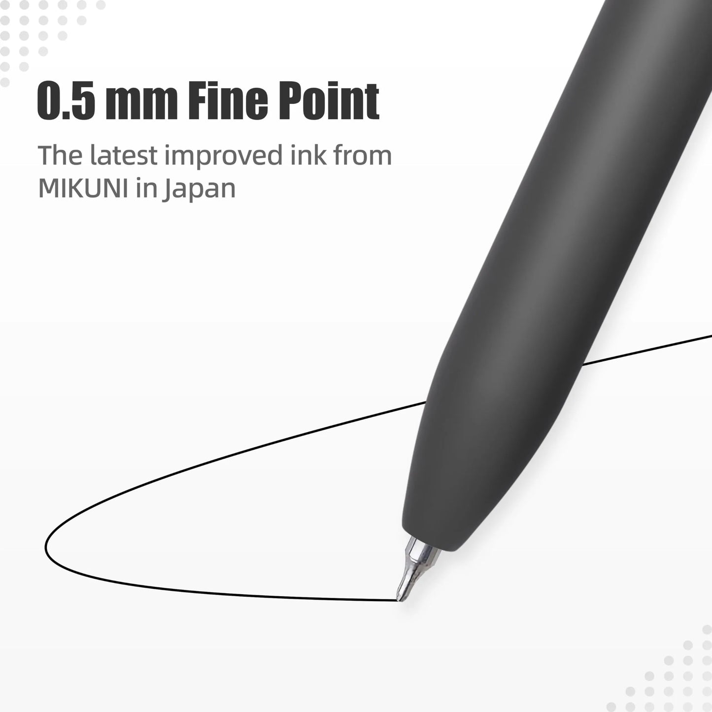 🔥Black Gel Pens, 6Pcs 0.5mm Gel Pens Fine Point, Quick Dry Retractable Gel Pen Set, Smooth Writing Pens for Office Work, Note Taking, Black Ink Pens for Men Women