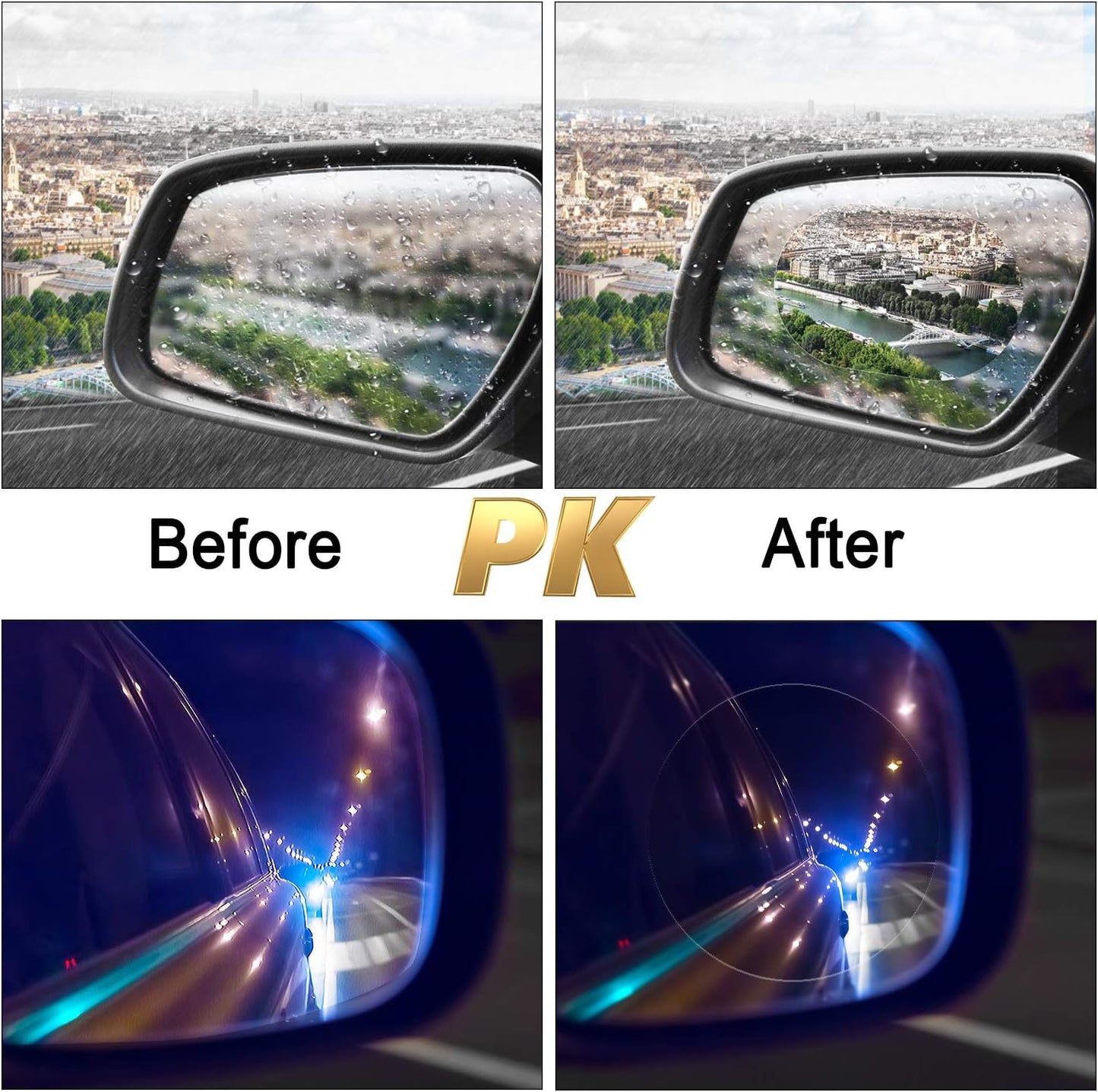 Anti-Rain Rearview Mirror Film 🌧️ Drive Safely in Any Weather ✈Fast Shipping Worldwide