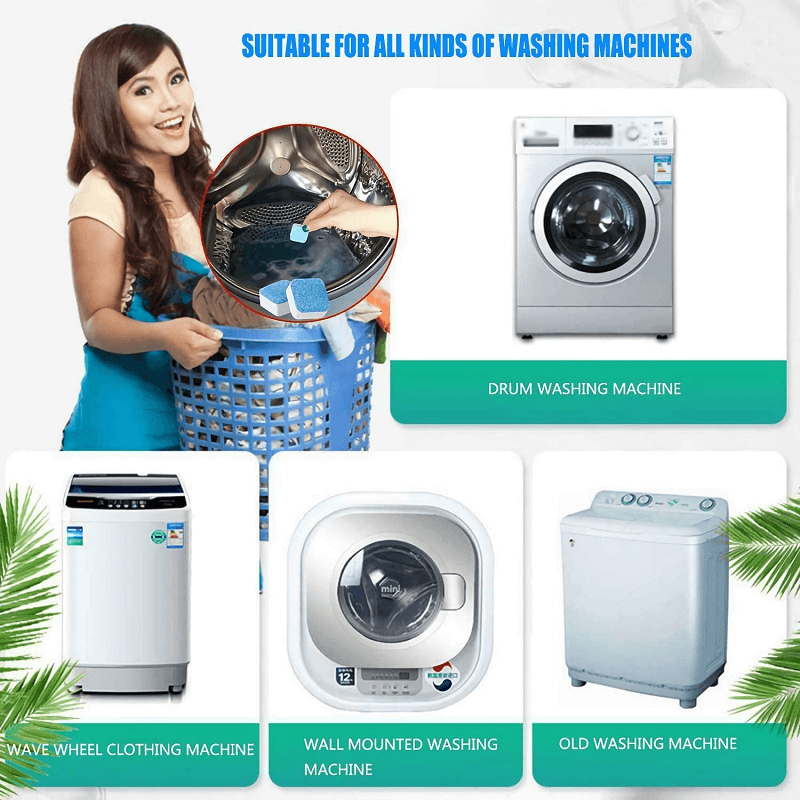 ⏳Time-Limited Special⏰Washing Machine Cleaner – Fast action, no rinse, for all machine types 🌀⏱️