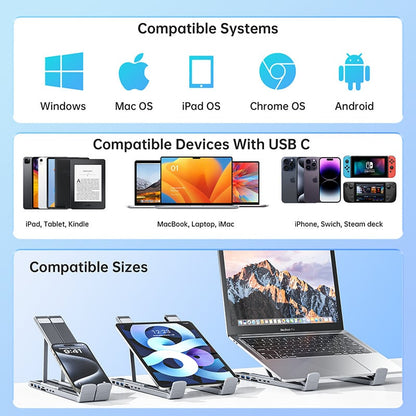 🏠💻 8-in-1 USB-C Laptop Stand