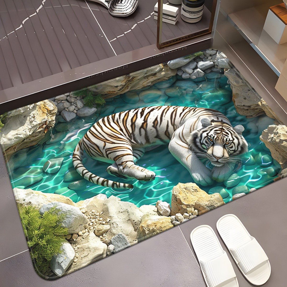 Visual Illusion Endless Abyss Pattern HD Printed Non-Slip Doormat