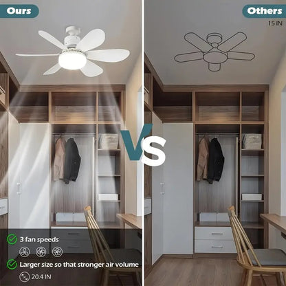 ⚡50K+ SOLD!🍃40W LED Ceiling Fan Light – 20.5” Ultra-Quiet 🎯  | For Bedroom 😴, Kitchen 👩‍🍳 & Garage 🛠️