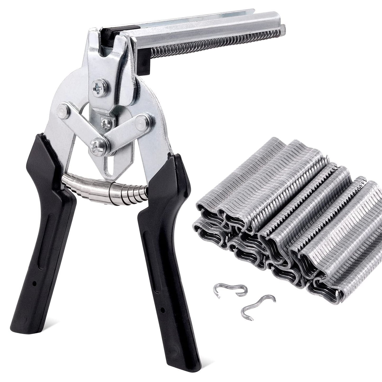🔥M-Type Hog Ring Pliers Kit – Semi-Automatic Spring-Loaded Fence & Cage Repair Tool