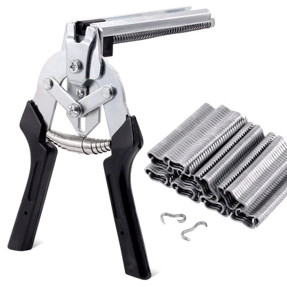 🔥M-Type Hog Ring Pliers Kit – Semi-Automatic Spring-Loaded Fence & Cage Repair Tool