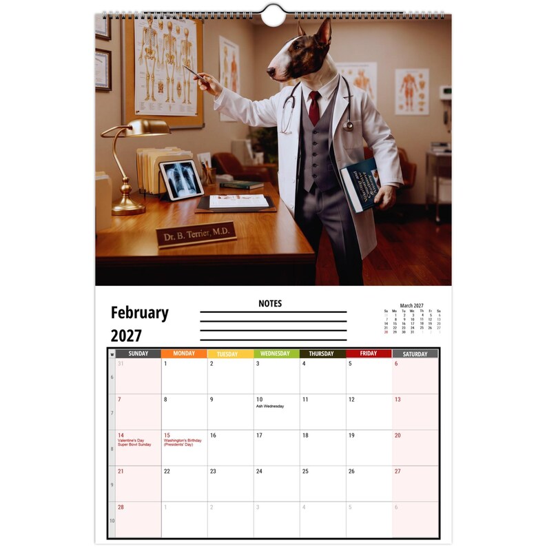 🤣Bull Terriers at Work 2027 Wall Calendar – 12 Months of Professional Puppy Chaos