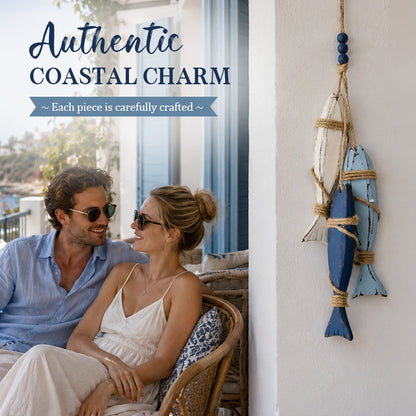 🏠🌊Mediterranean Decorative Starfish & Fish Hanging Ornaments for Home, Cafe & Restaurant - Ocean Style Crafts