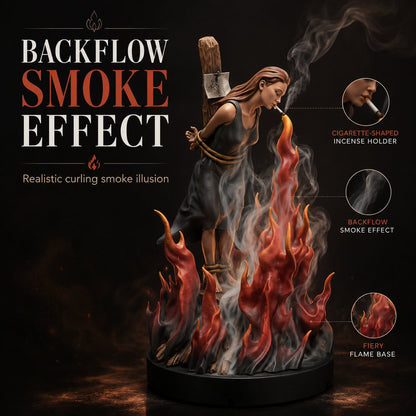 🔥Witch Burn Sculpture Backflow Incense Burner | Gothic Art Incense Holder