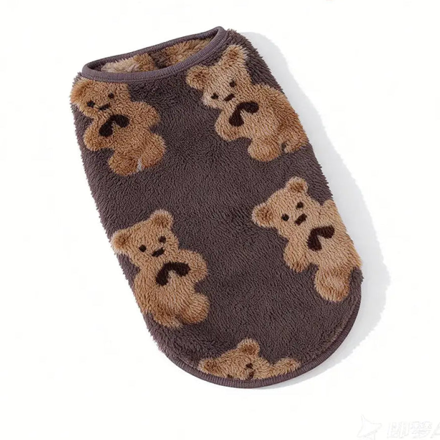 📢📢40% OFF!! ⏰Cute Plush-Lined Pet Vest - Brown / S - Hot sale