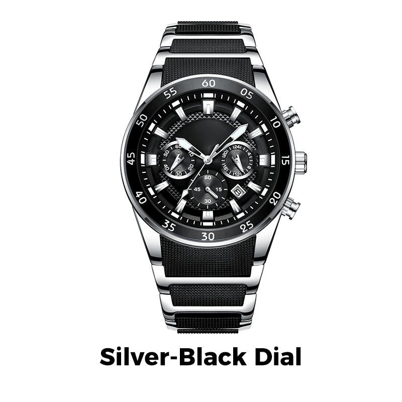 ⌚49% OFF NOW! ✨ Men's Waterproof Multifunctional Quartz Watch – Chronograph Design, Luminous Hands & Stainless Steel 🌊