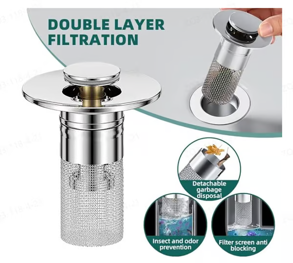 🔥Last Day Promotion 45% OFF🏆Pop Up Sink Drain Strainer----🛀Removes odors and prevents blockages