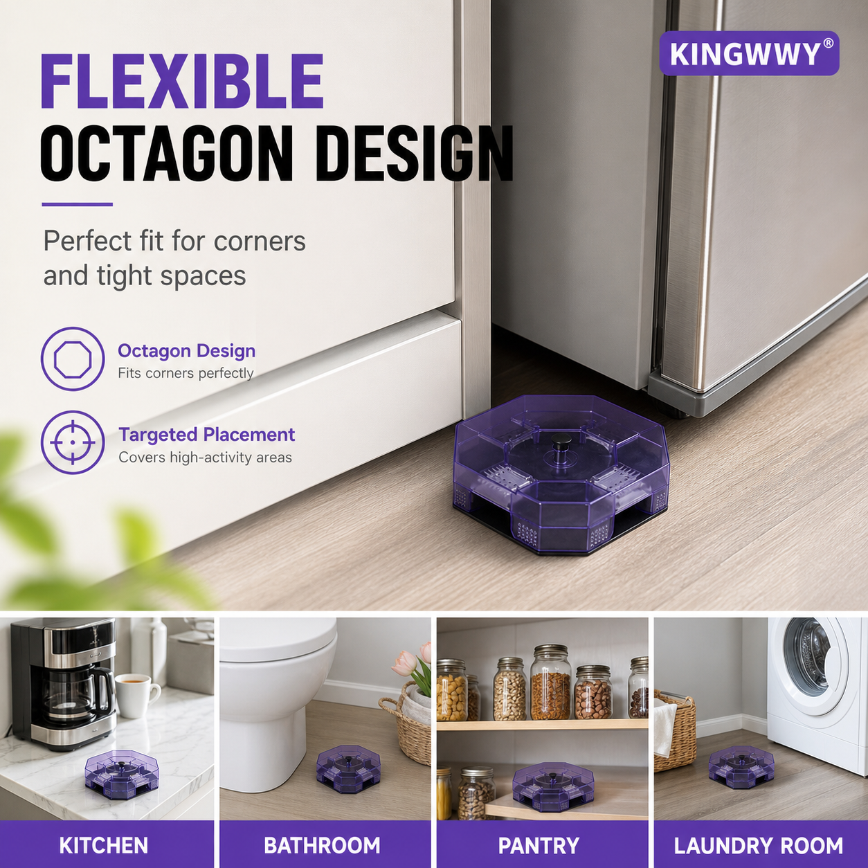 Reusable Effective Roach Trap， Non-Toxic Sticky Cockroach Catcher for Kitchen Home Indoor Pest Control