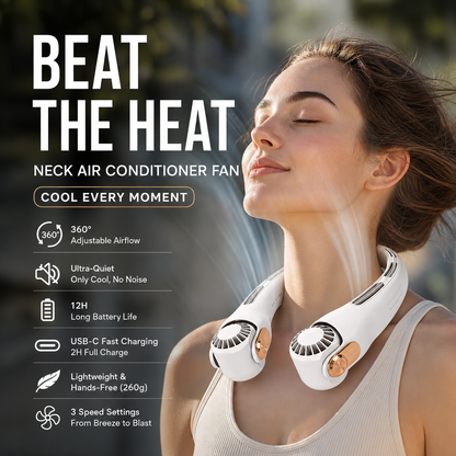 🌀 LIMITED-TIME 30% OFF! 💥 360° Rotating Neck Fan – Ultra Quiet, 3 Speeds, Hands-Free, Long Battery ✨