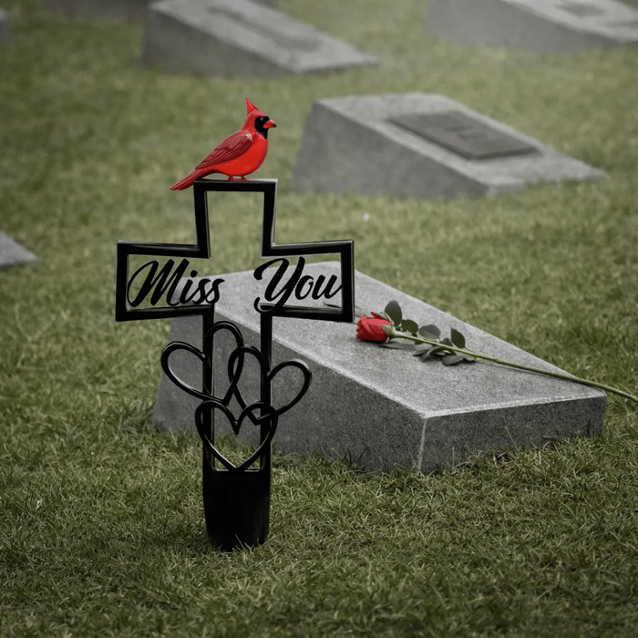 🐦Metal Cemetery Memorial Plaque for Remembrance✝️