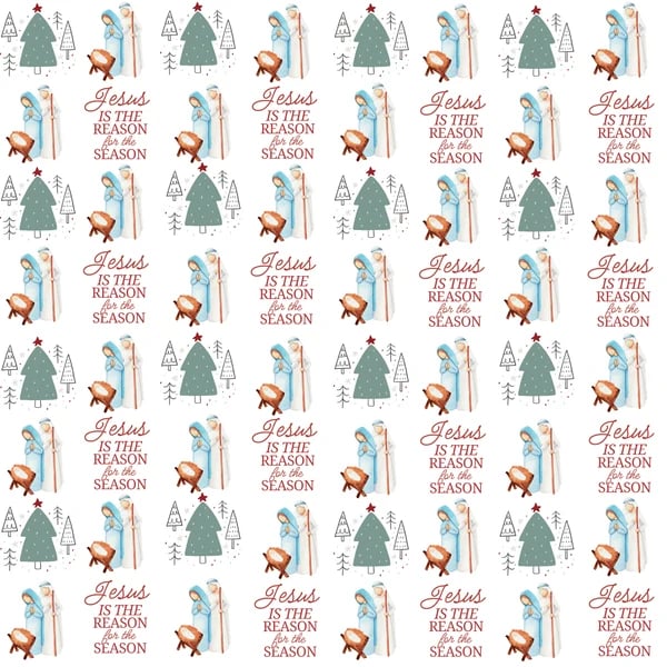 ✝️ Jesus Is The Reason For The Season🎄🎁Christian Christmas Wrapping Paper