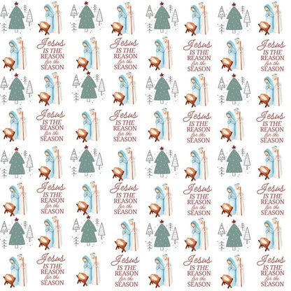 ✝️ Jesus Is The Reason For The Season🎄🎁Christian Christmas Wrapping Paper