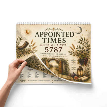 📅Biblical Hebrew Calendar 5787 | 2026-2027 Appointed Times Wall Calendar | Feast Days, Hebrew Dates and Shabbat