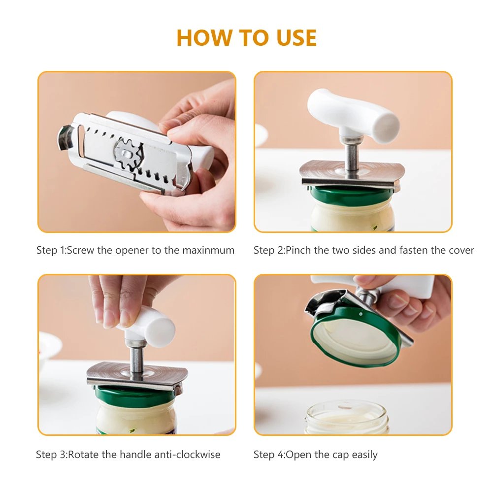 ⏰Stainless Steel Jar Opener & Bottle Lid Remover