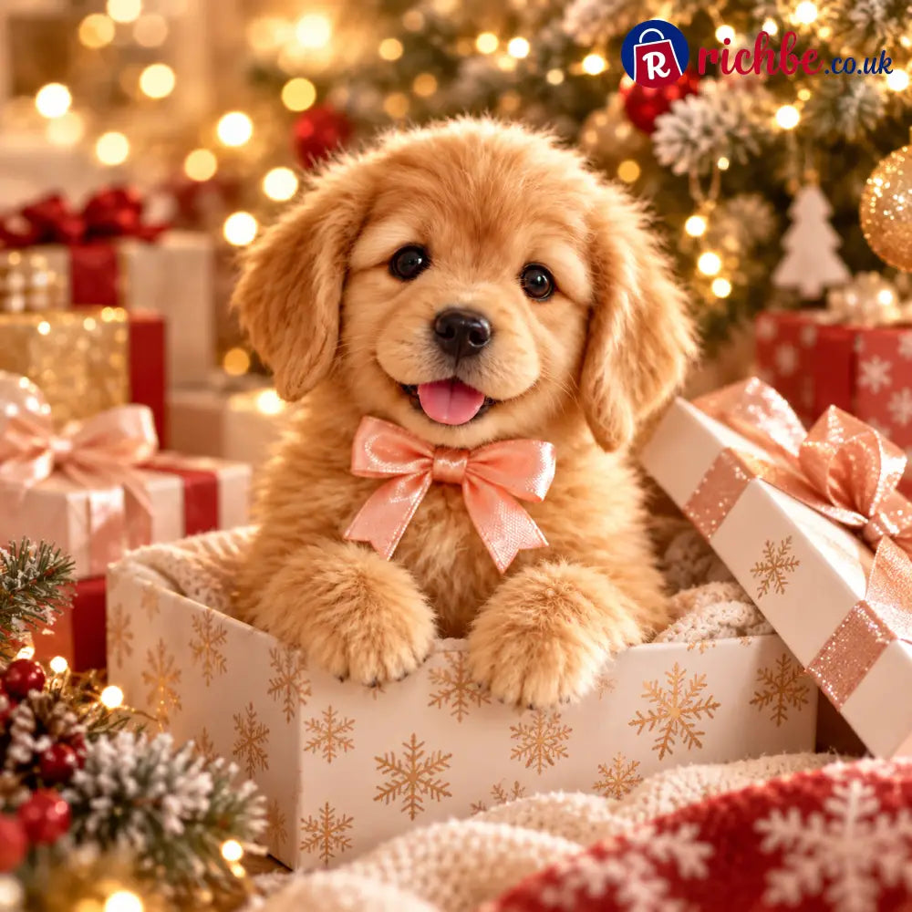 🎄 49% OFF – Golden Buddy™ Realistic Robot Golden Retriever Puppy