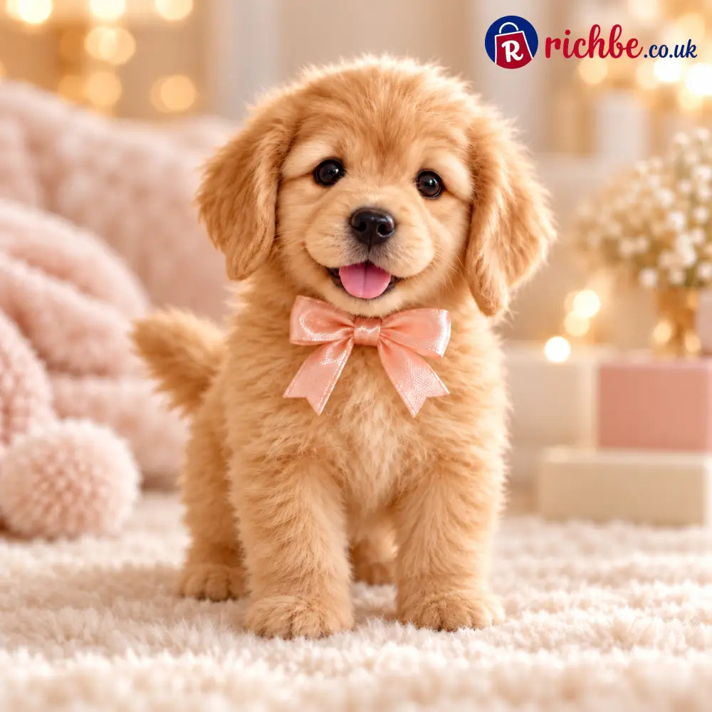 🎄 49% OFF – Golden Buddy™ Realistic Robot Golden Retriever Puppy
