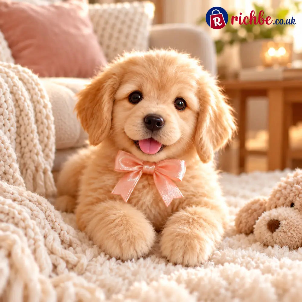 🎄 49% OFF – Golden Buddy™ Realistic Robot Golden Retriever Puppy