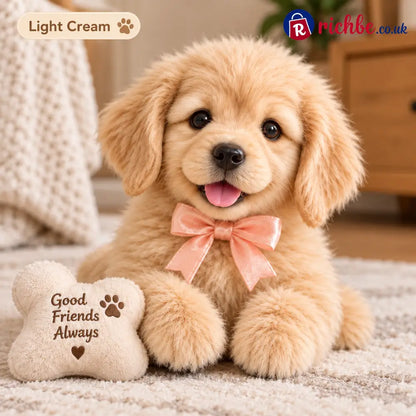 🎄 49% OFF – Golden Buddy™ Realistic Robot Golden Retriever Puppy - 🤍 Light Cream