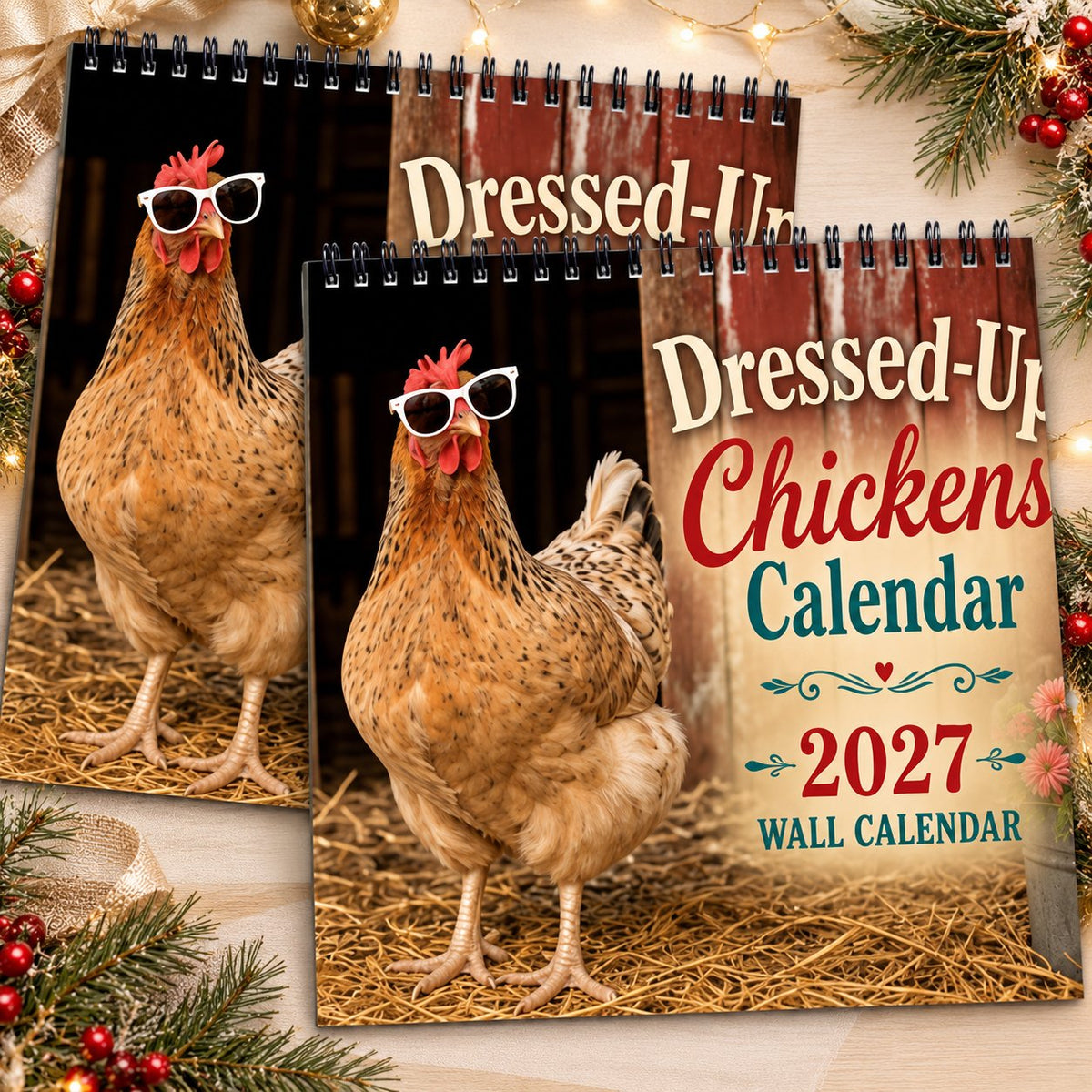 🐔 2027 Farm Chicken Calendar – 12 Months of Farmyard Charm & Feathered Fun