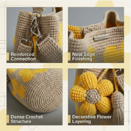 🌼✨Hand-crocheted floral tote bag 🌼✨