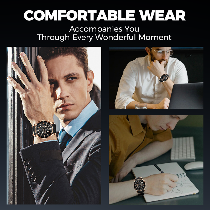 ⌚49% OFF NOW! ✨ Men's Waterproof Multifunctional Quartz Watch – Chronograph Design, Luminous Hands & Stainless Steel 🌊