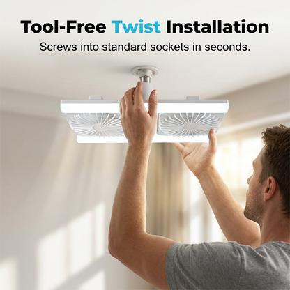 📢📢37% OFF !! ⏰ 2-in-1 LED Ceiling Fan Light – Dual Cooling, Ultra Bright, Tool-Free Install 🌀