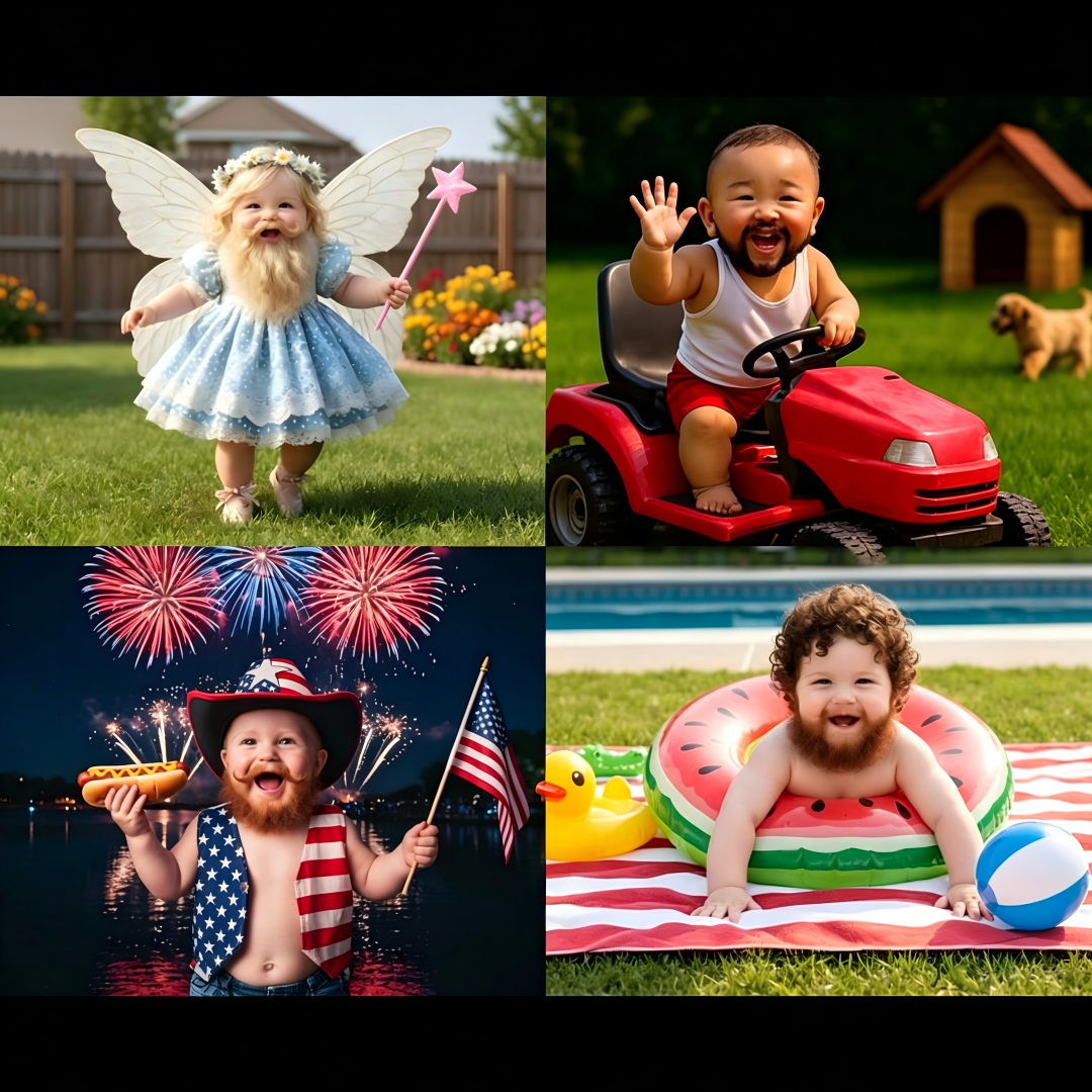 2027 Bearded Babies Wall Calendar