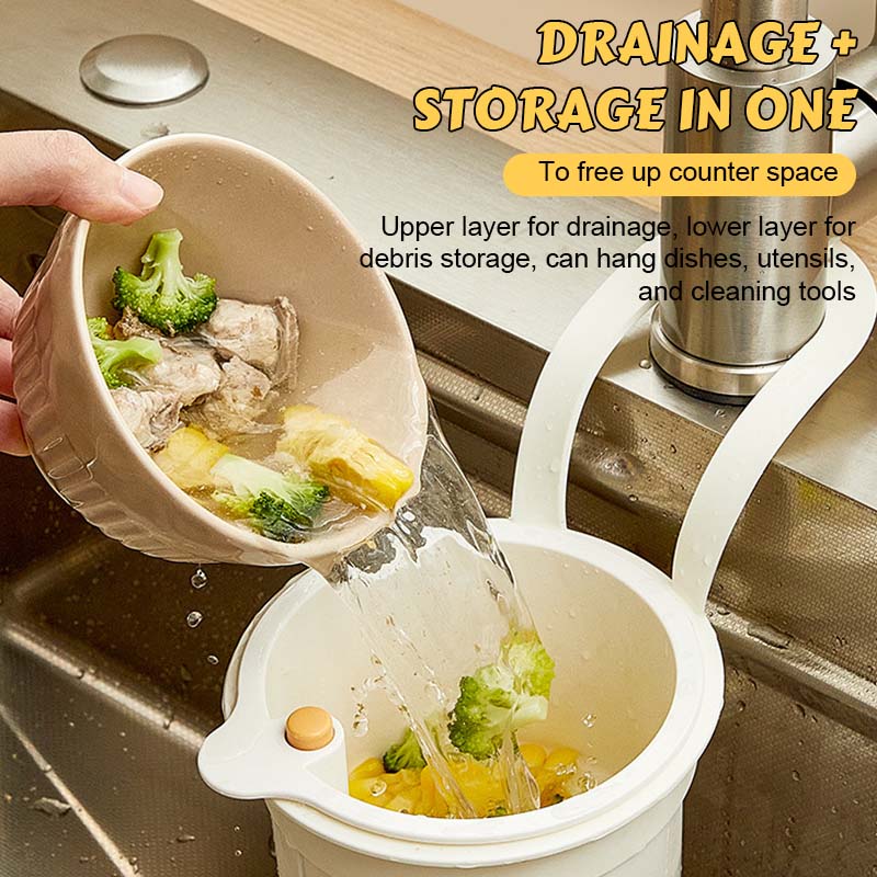 🔥Universal Clip-On Sink Drain Basket – The Multi-Functional Kitchen Strainer