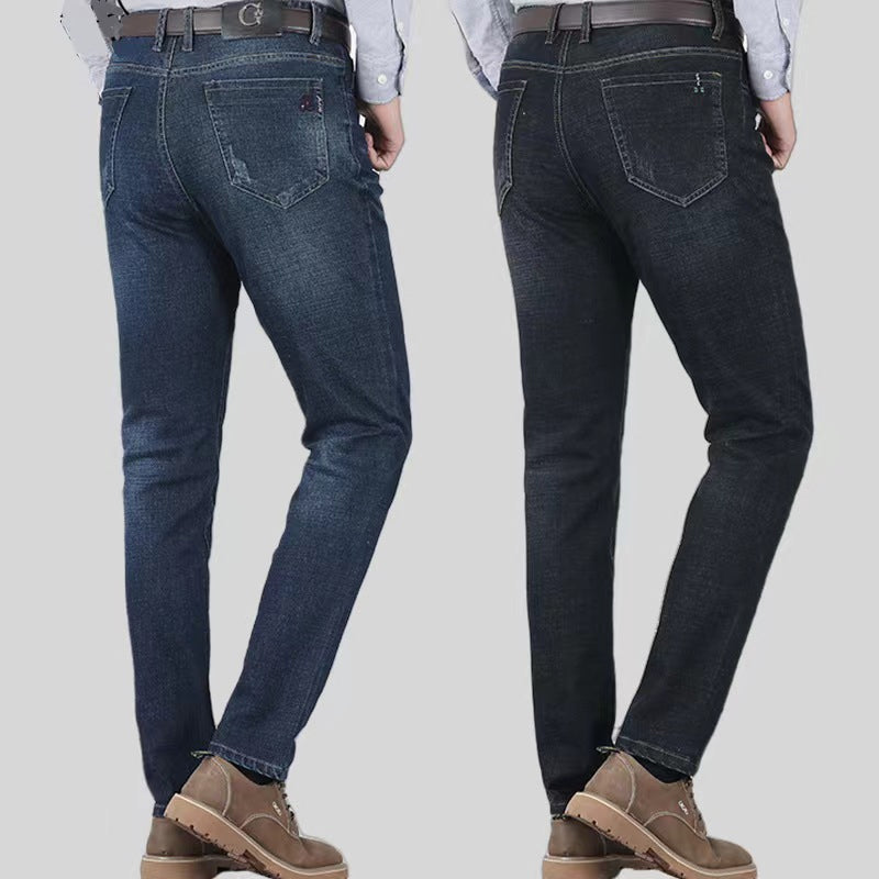 😎New Arrival👖Men's Elastic High Waist Straight Leg Jeans