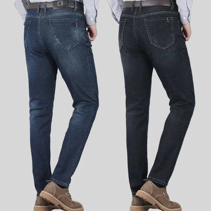 😎New Arrival👖Men's Elastic High Waist Straight Leg Jeans