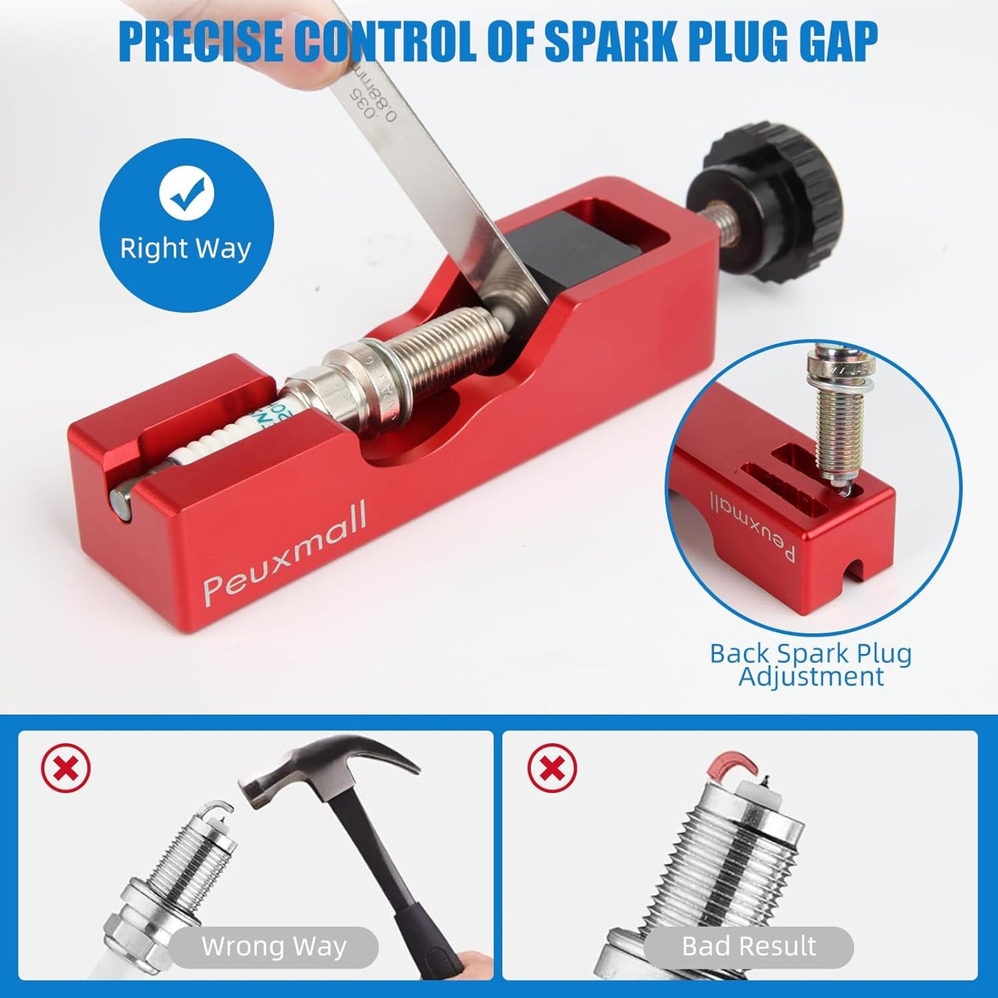 🛠️🔥A complete set! Spark Plug Gap Tool with Feeler Gauge
