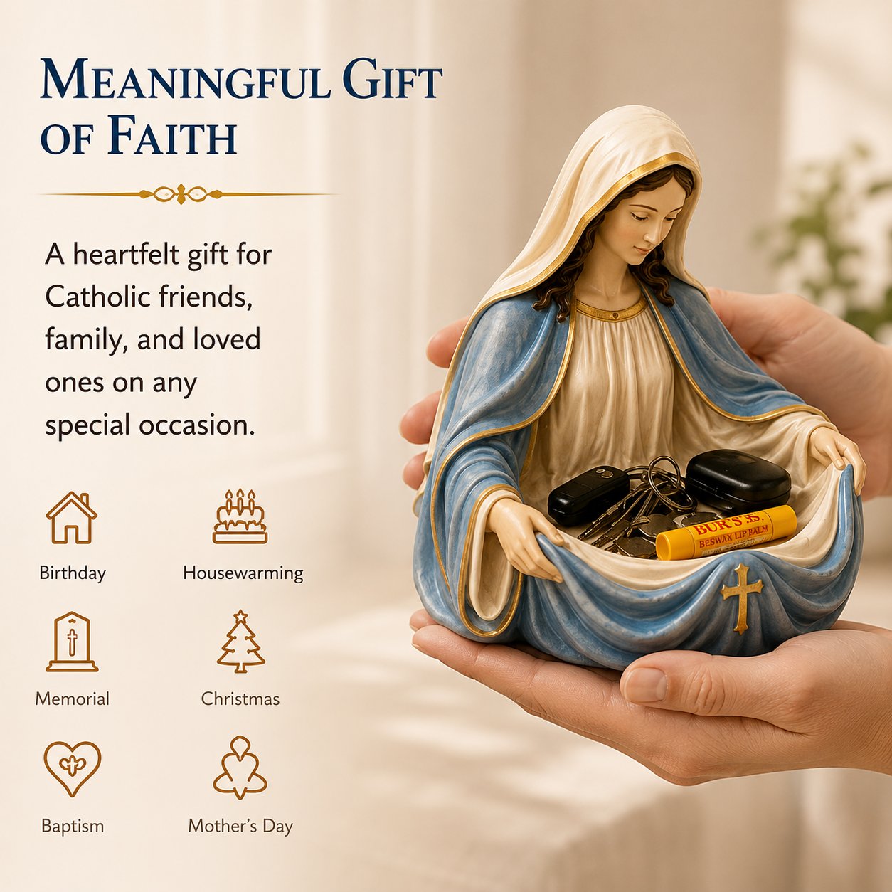 🔥Last Day 40% OFF - Handmade Virgin Mary Catch-All Bowl