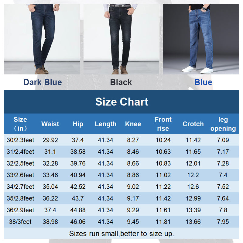 😎New Arrival👖Men's Elastic High Waist Straight Leg Jeans