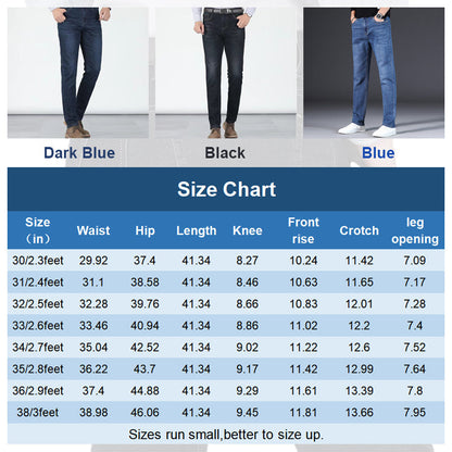 😎New Arrival👖Men's Elastic High Waist Straight Leg Jeans