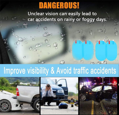 Anti-Rain Rearview Mirror Film 🌧️ Drive Safely in Any Weather ✈Fast Shipping Worldwide