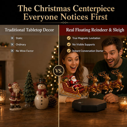 🎅✨ Santa Floats! — Magnetic Levitation Flying Sleigh