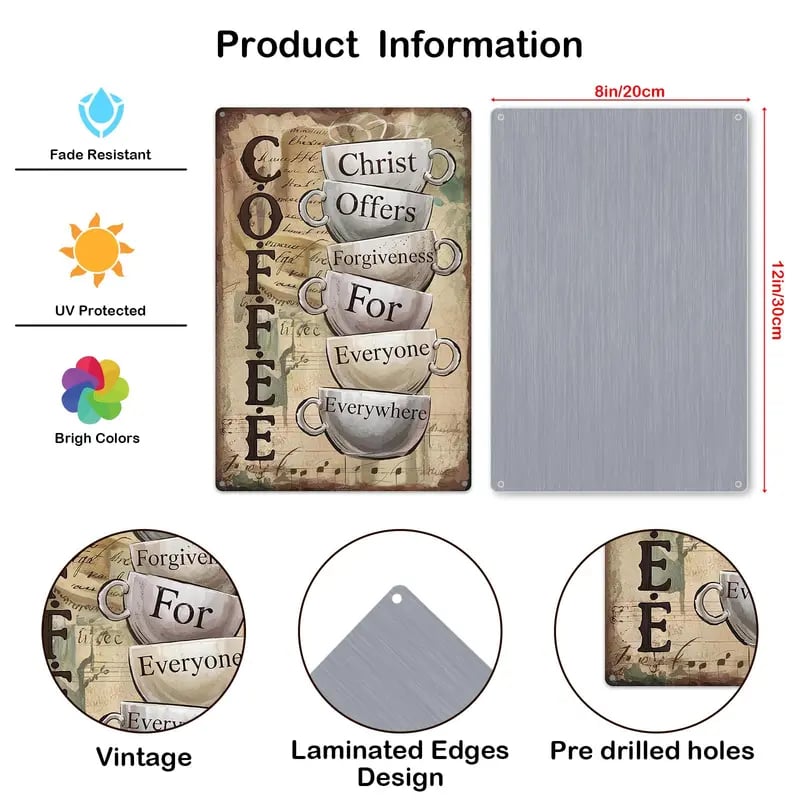 ✝️Christ Offers Forgiveness for Everyone Metal Sign