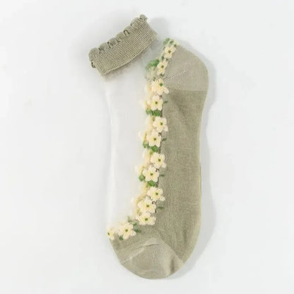🔥While Supplies Last 40% OFF!🌺Floral Lace Women's Spring Summer Ankle Socks