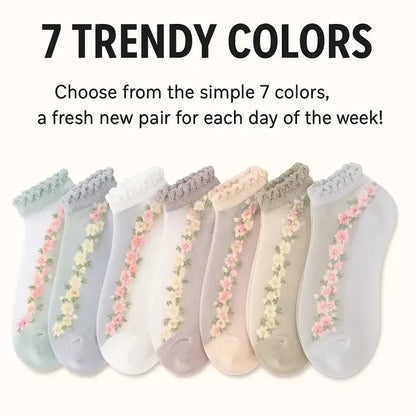 🥳SUMMER HOT SALE🥳💞50K+ SOLD!🔥Floral Lace Women's Spring Summer Ankle Socks