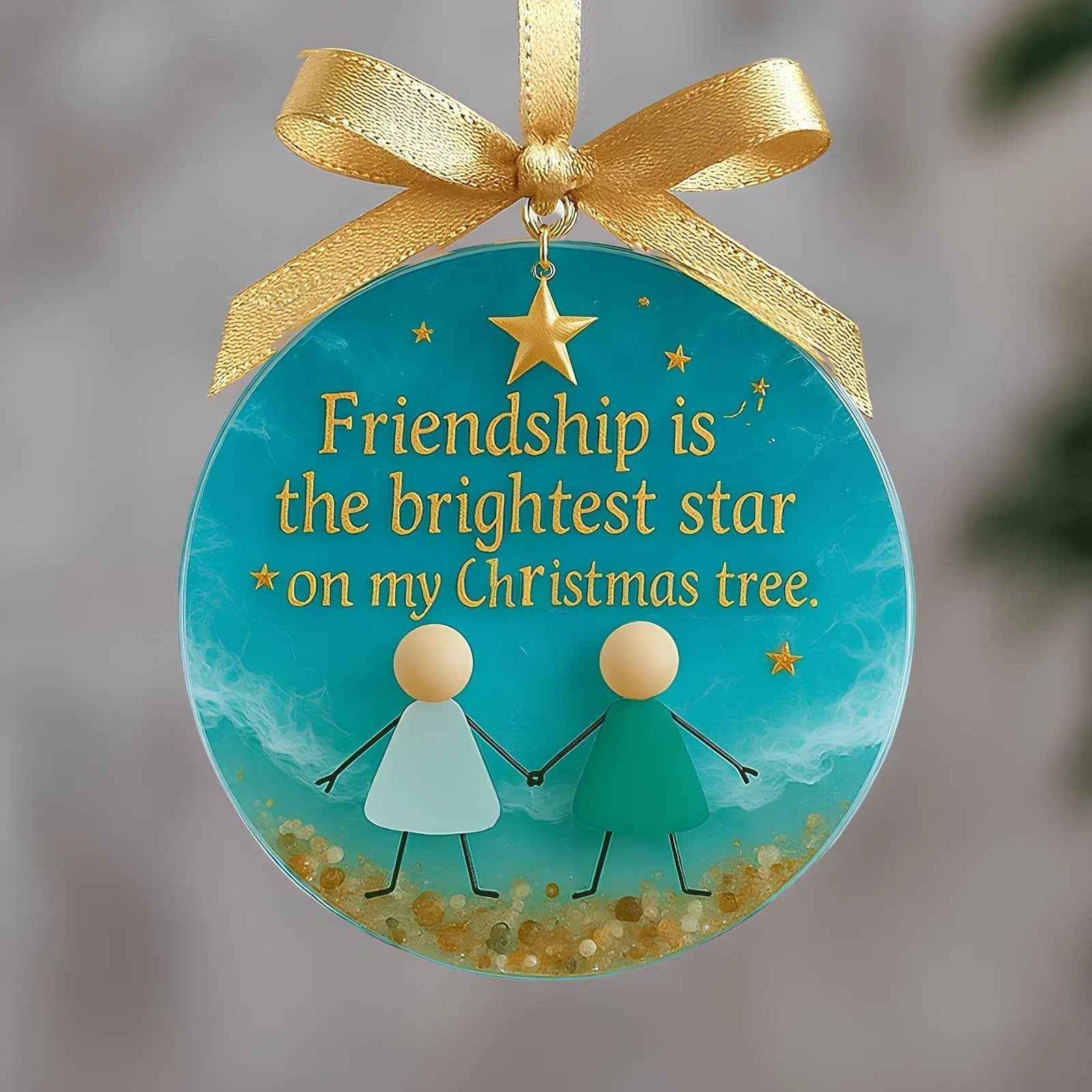 ⏳LAST DAY SALE 70% OFF!⏰Friendship Sea Glass Christmas Ornament🌊✨Shaped by Nature & Crafted by Hand💝