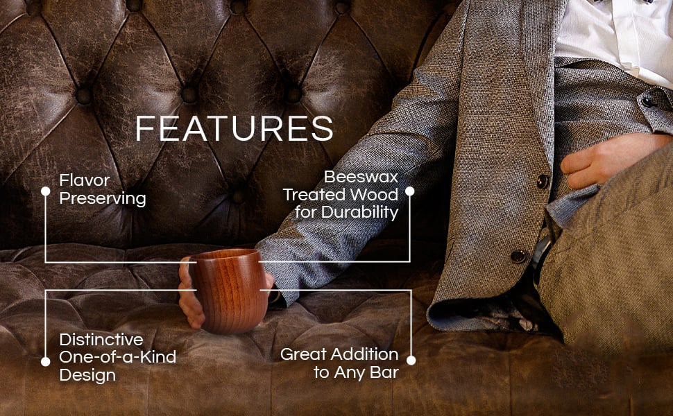 🔥Original Wooden Bourbon Drinking Cup
