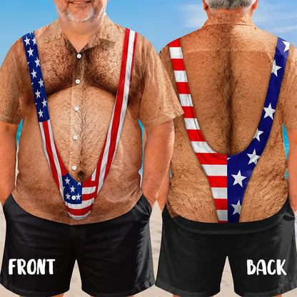 😂 Wait… Is That Real?! Funny Faux Fur Back T-Shirt