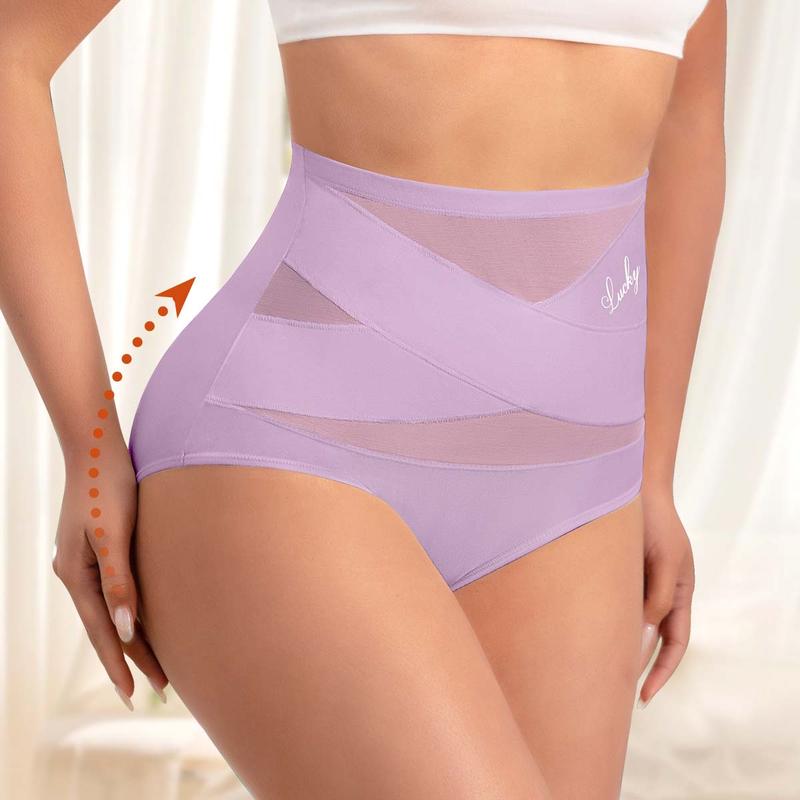 🌸Plus-Size High-Waist Cross Tummy Control Panties✨