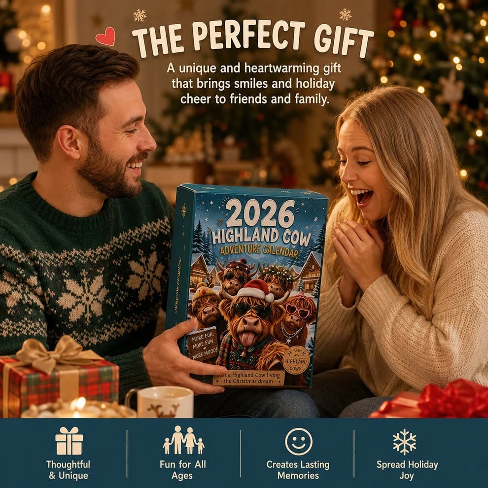 🏆Limited Time Sale 49% OFF 🎄🐮Highland Cow Advent Calendar 2026 – 24-Day Christmas Countdown with Cute Highland Cow Figurines