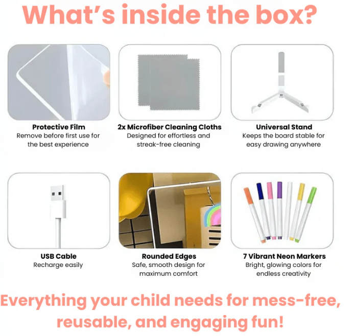 ⏳🎨LAST DAY SALE – ONLY ￡9.99‼️Luminous Led Drawing Board For Children✨
